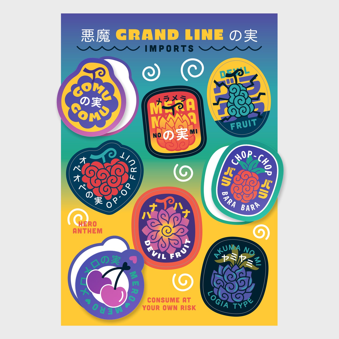 Devil Fruit Sticker Sheet