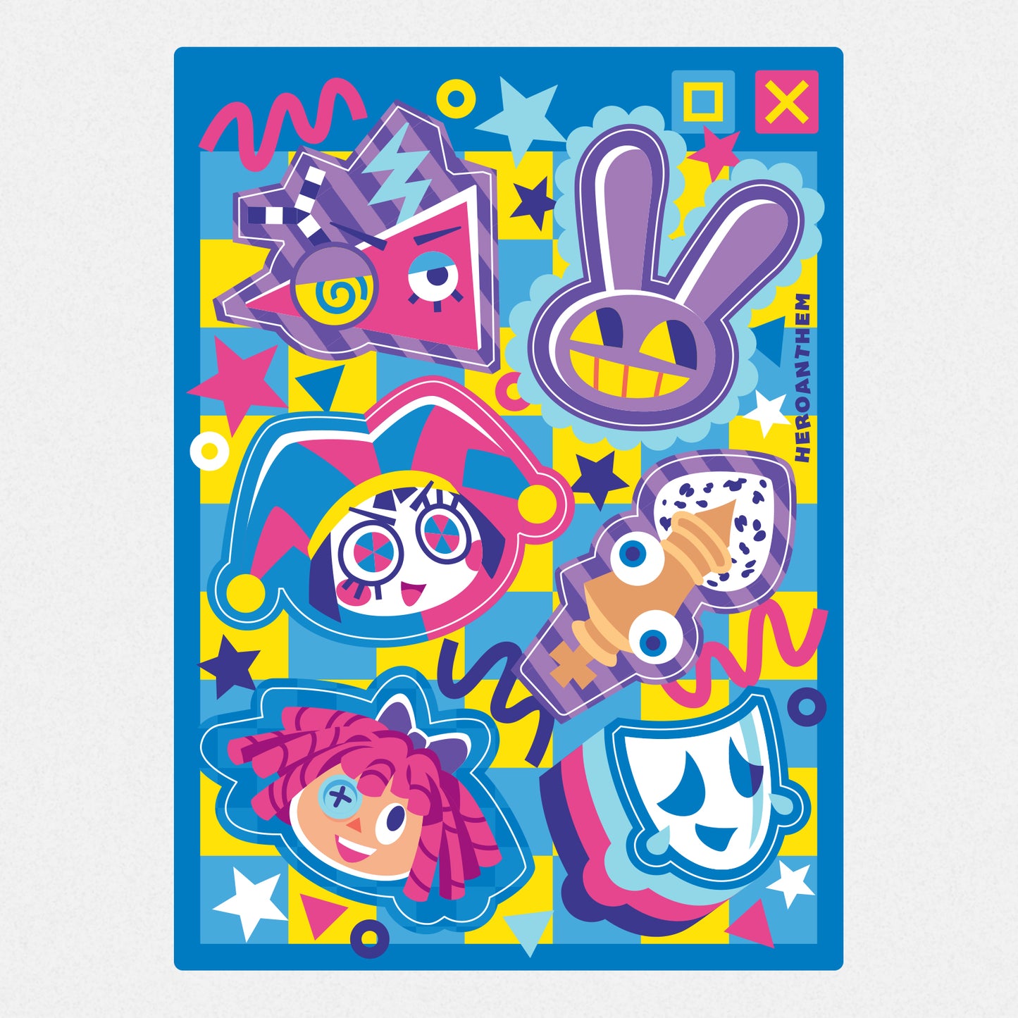 Digital Circus Sticker Sheet